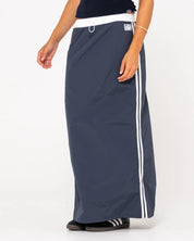 RUSTY DOUBLE TROUBLE ELASTIC WAIST MAXI SKIRT