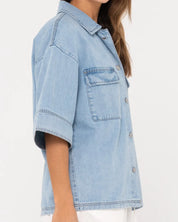 RUSTY HUDSON SHORT SLEEVE DENIM SHIRT