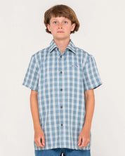 RUSTY DATSUN CHECK SHORT SLEEVE SHIRTS BOYS