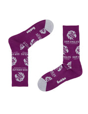 NRL MANLY SEAEAGLES RETRO SNEAKER SOCK 2 PACK