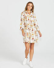 SASS ROXY BALLOON SLEEVE DRESS