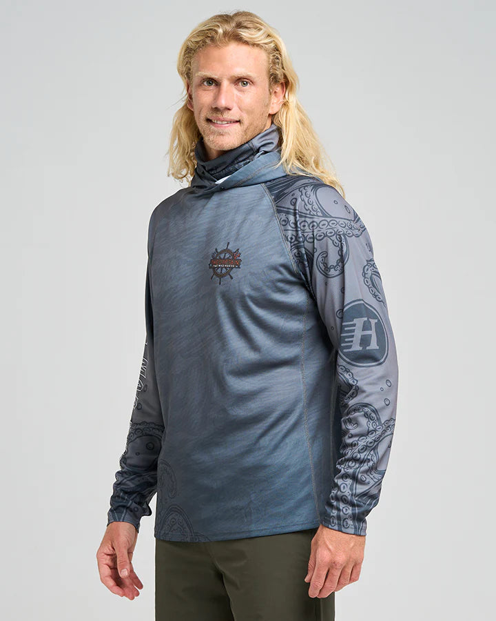HUEYS THE SEA CAPTAIN UPF 50+ HOODED FISHING JERSEY