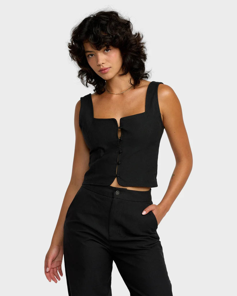 RVCA BONNIE BUTTON THRU TANK