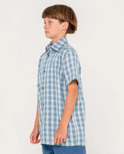 RUSTY DATSUN CHECK SHORT SLEEVE SHIRTS BOYS