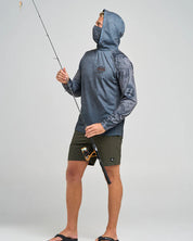 HUEYS THE SEA CAPTAIN UPF 50+ HOODED FISHING JERSEY