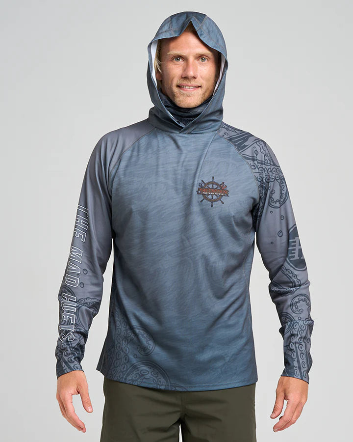 HUEYS THE SEA CAPTAIN UPF 50+ HOODED FISHING JERSEY