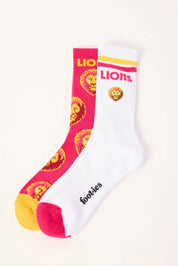 AFL LIONS RETRO SNEAKER SOCK 2 PACK