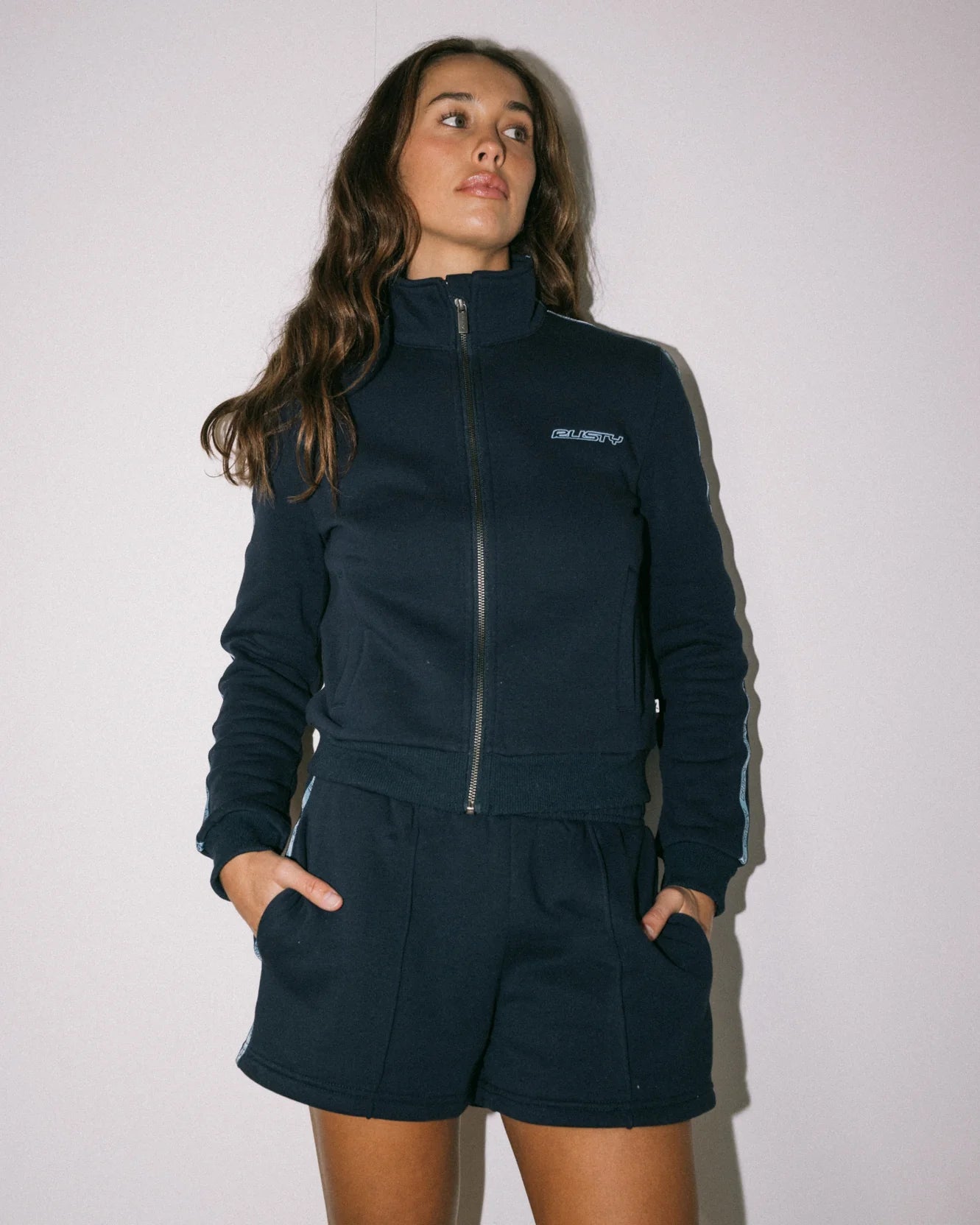 RUSTY MIDNIGHT ZIP THROUGH FLEECE