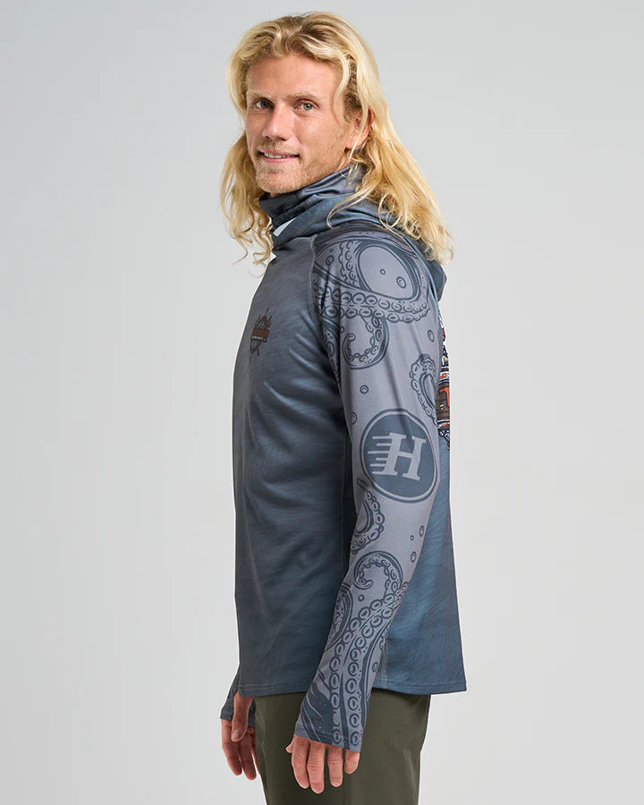 HUEYS THE SEA CAPTAIN UPF 50+ HOODED FISHING JERSEY