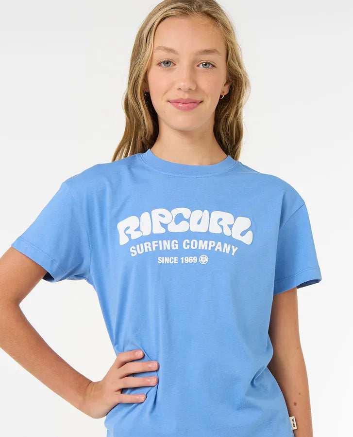 RIP CURL SURF PUFF RELAXED TEE GIRL BLUE