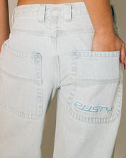 RUSTY FLIP MOMMY LOW RISE TAPELESS DENIM JEAN