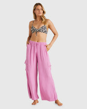 BILLABONG BEACH BABE CARGO PANT BERRY PINK