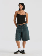 LEE LOW SLOUCH JORT - SMOKED TEA