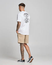 HUEYS ANCHOR BONES TEE WHITE