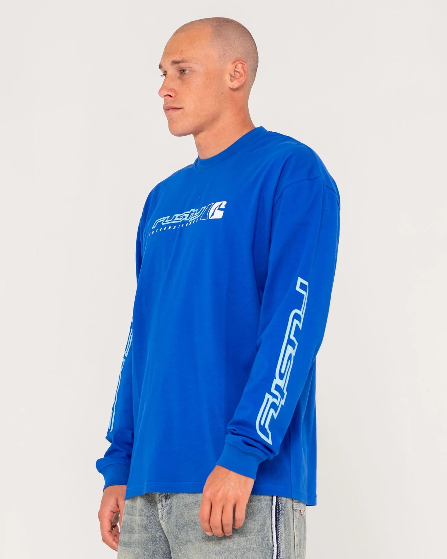 RUSTY JETSETTER LONG SLEEVE TEE - ROYAL BLUE
