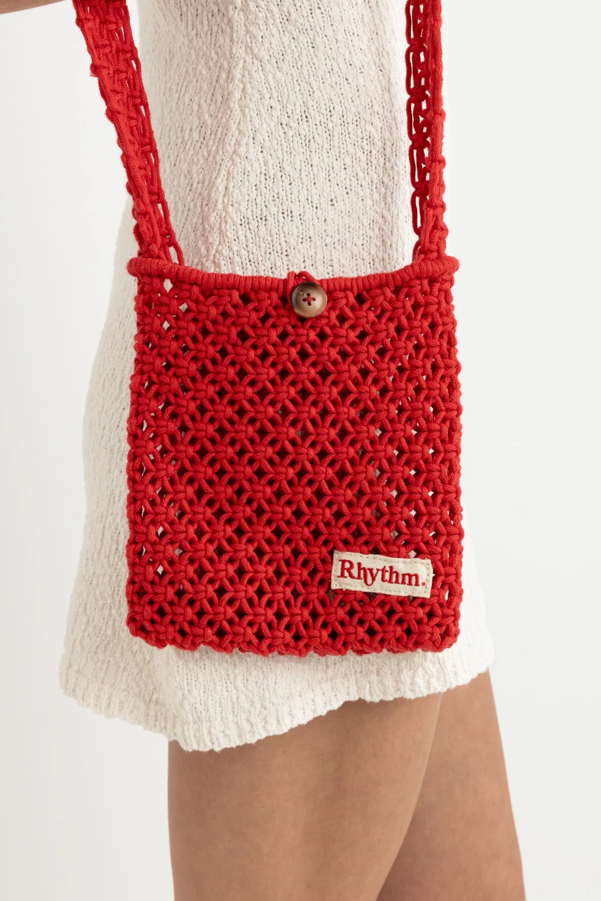 RHYTHM CROCHET SHOULDER BAG - RED