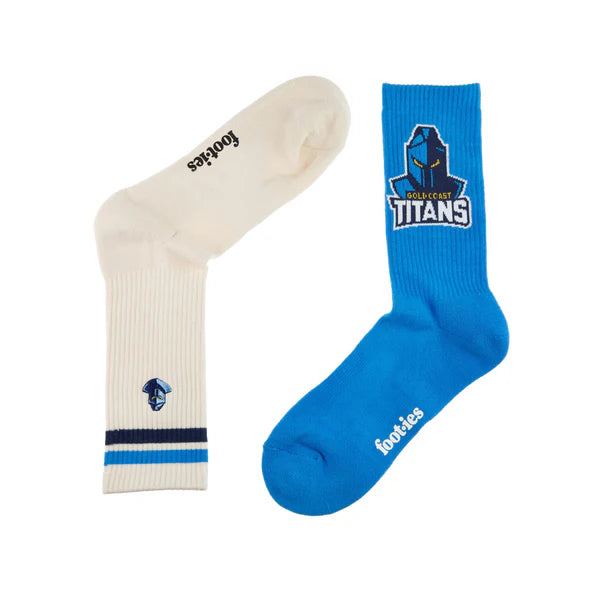 NRL GOLD COAST TITANS RETRO SNEAKER SOCK 2 PACK