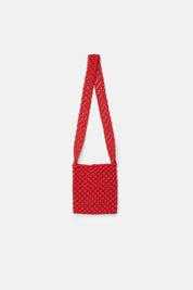 RHYTHM CROCHET SHOULDER BAG - RED