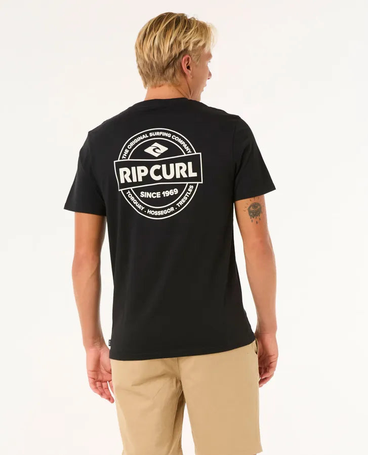 RIPCURL STAPLE TEE BLACK