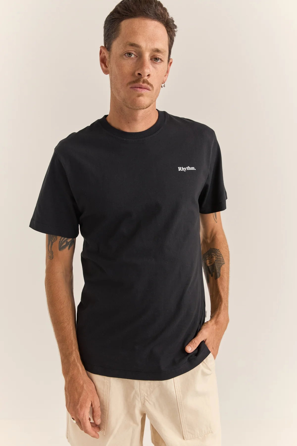 RHYTHM BRAND TEE BLACK