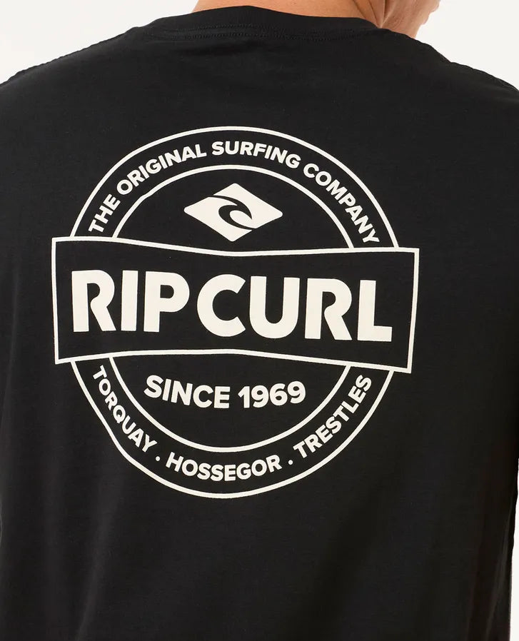 RIPCURL STAPLE TEE BLACK