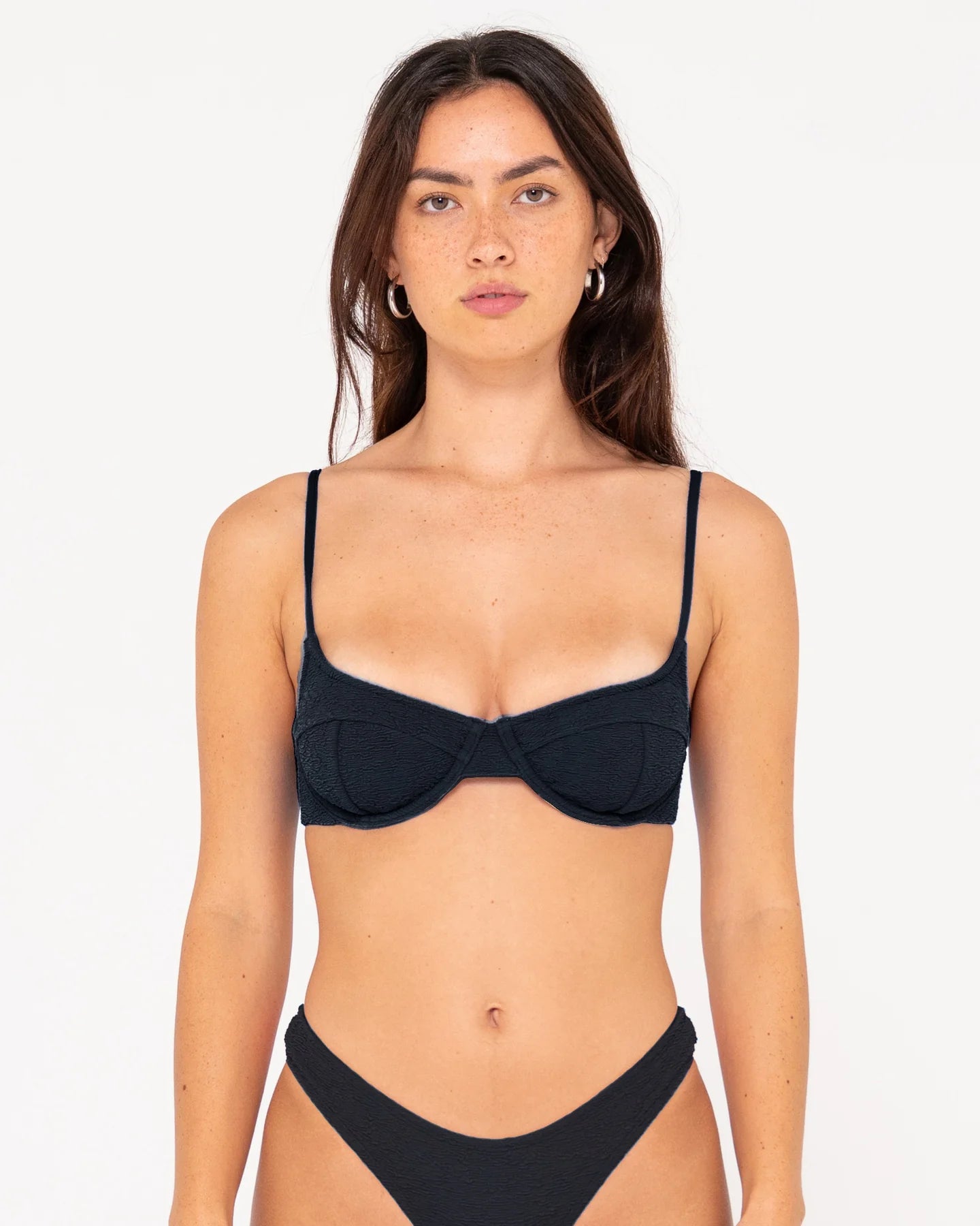 SANDALWOOD BALCONETTE BIKINI TOP BLK