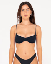 SANDALWOOD BALCONETTE BIKINI TOP BLK