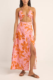 RHYTHM BORA BORA CUTOUT MAXI DRESS