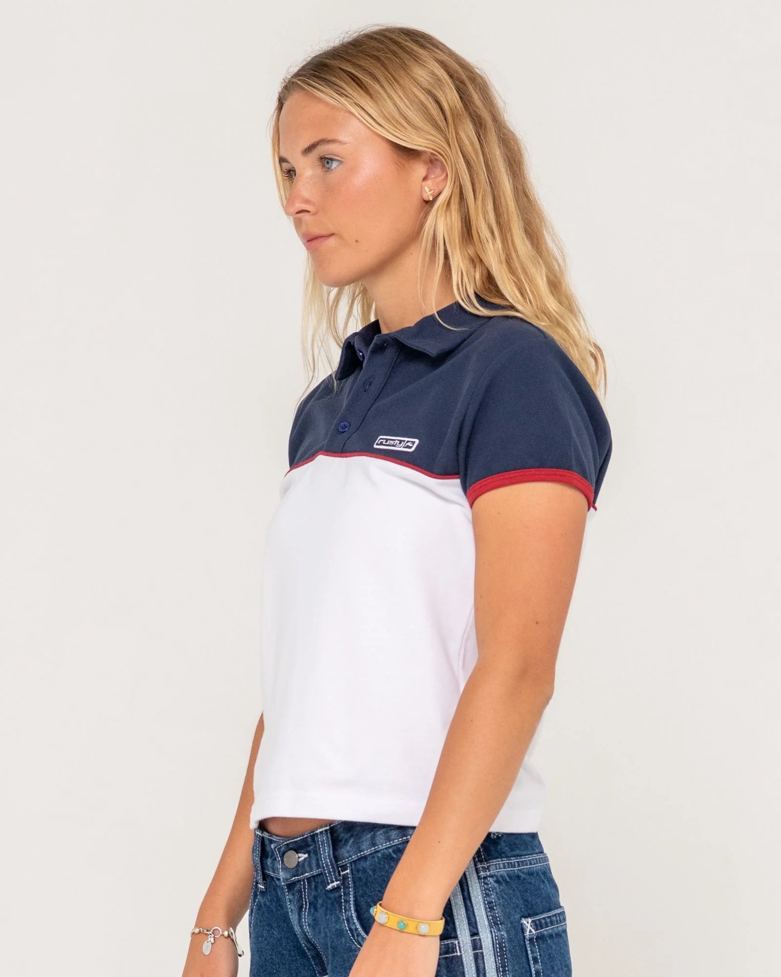 RUSTY INSERT DAD JOKE BABY POLO TEE