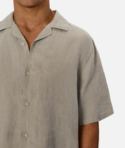 INDUSTRIE ST MARTINS SHORT SLEEVE LINEN SHIRT MENS LIGHTWEIGHT SUMMER FIT – SPRUCE