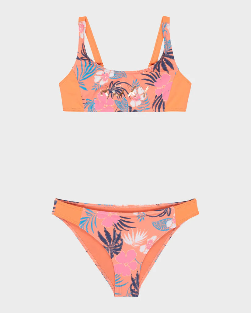 ROXY GIRLS ACTIVE FLORAL RG BRALETTE SET