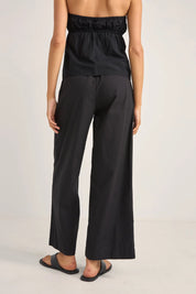 RHYTHM POSIE GATHERED PANTS - BLACK