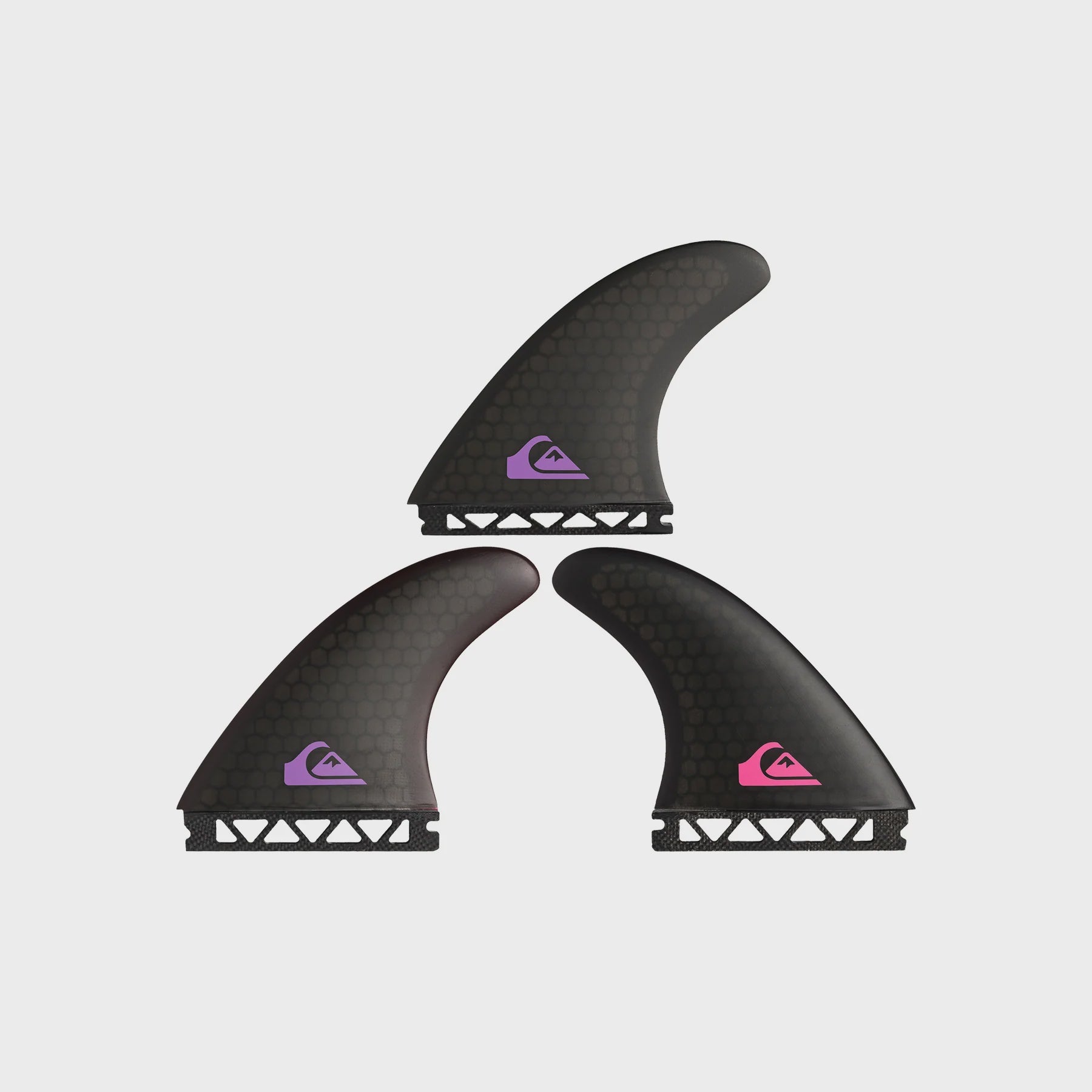 QUIKSILVER PRO-HEX THRUSTER FINS - FITS FUT / SINGLE TAB COMPATIBLE