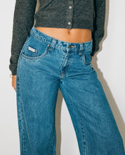 RUSTY WENDY WIDE  LOW RISE DENIM JEAN