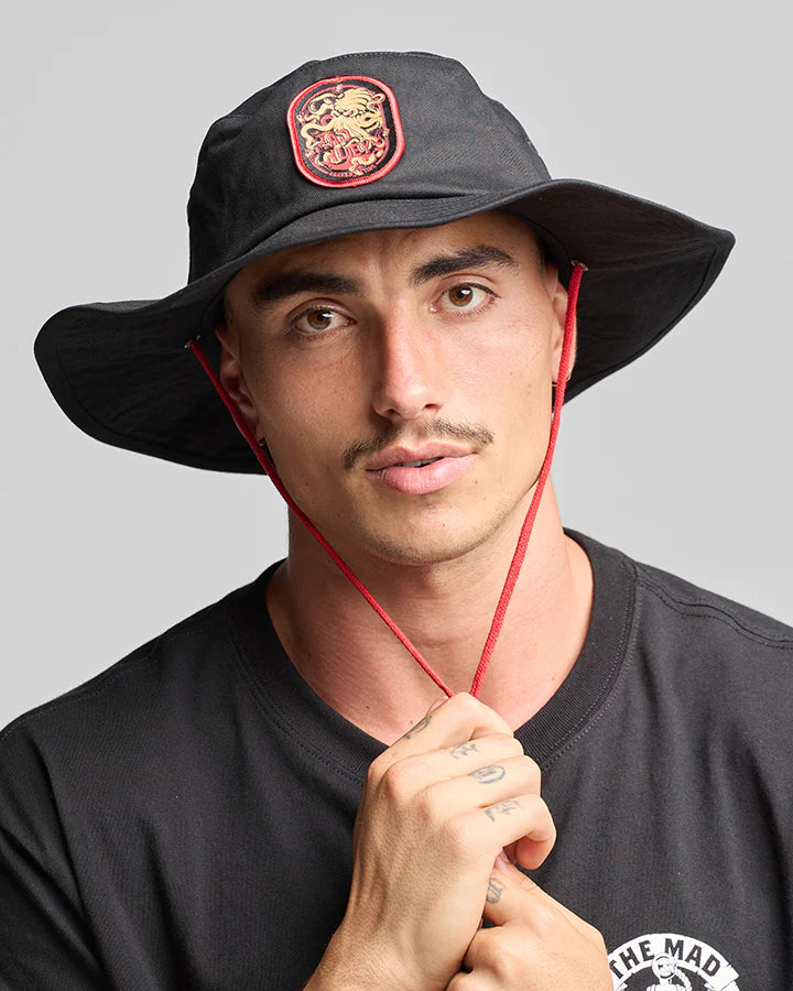 HUEYS KRAKEN TINS WIDE BRIM HAT