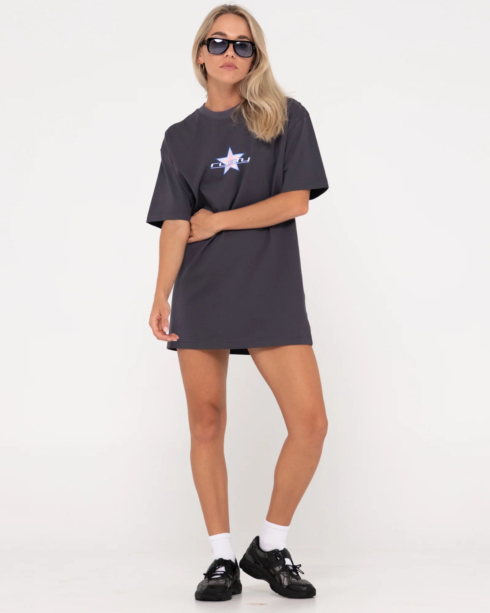 RUSTY STAR BURST TEE DRESS