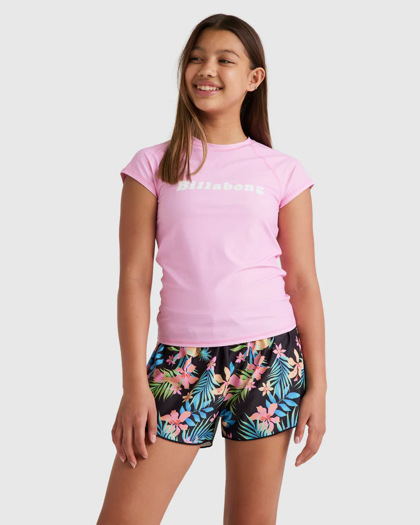 BILLABONG HEAT WAVE SUNSHIRT GIRLS PINK DREAM