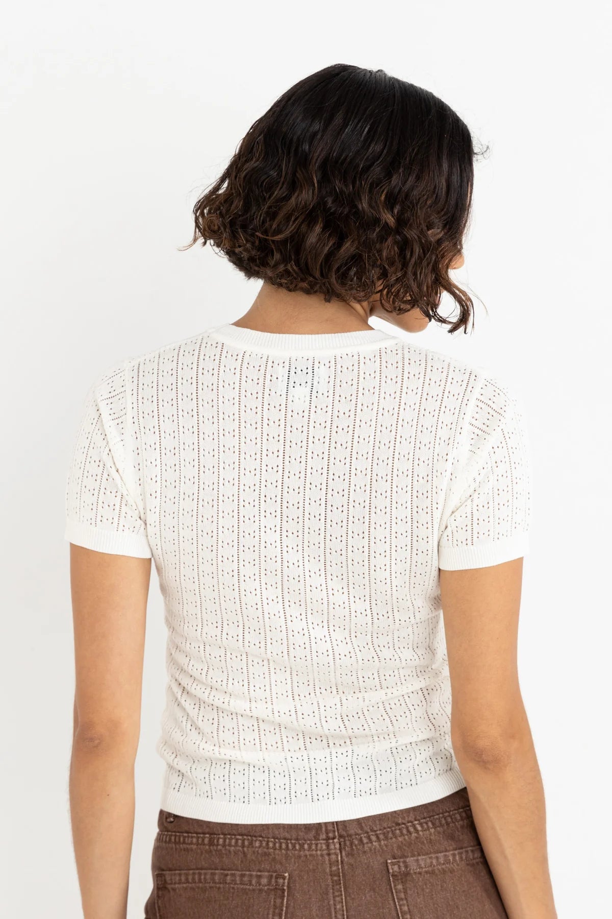 RHYTHM OJAI POINTELLE KNIT TOP