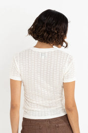 RHYTHM OJAI POINTELLE KNIT TOP