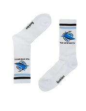 NRL CRONULLA-SUTHERLAND SHARKS RETRO SNEAKER SOCK 2 PACK