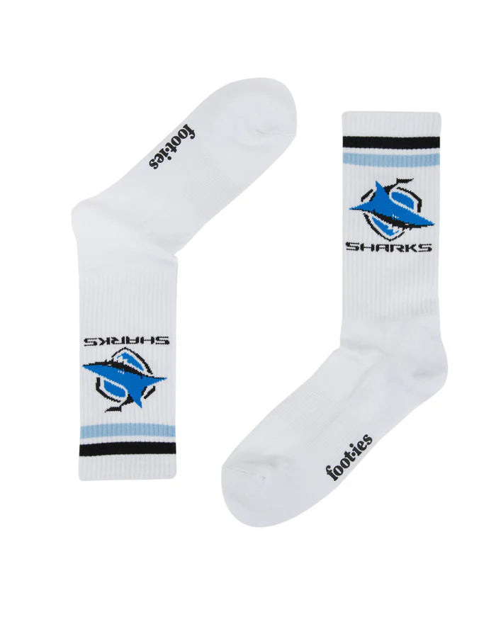 NRL CRONULLA-SUTHERLAND SHARKS RETRO SNEAKER SOCK 2 PACK