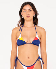 RUSTY PATCHWORK MULTIWAY BIKINI TOP