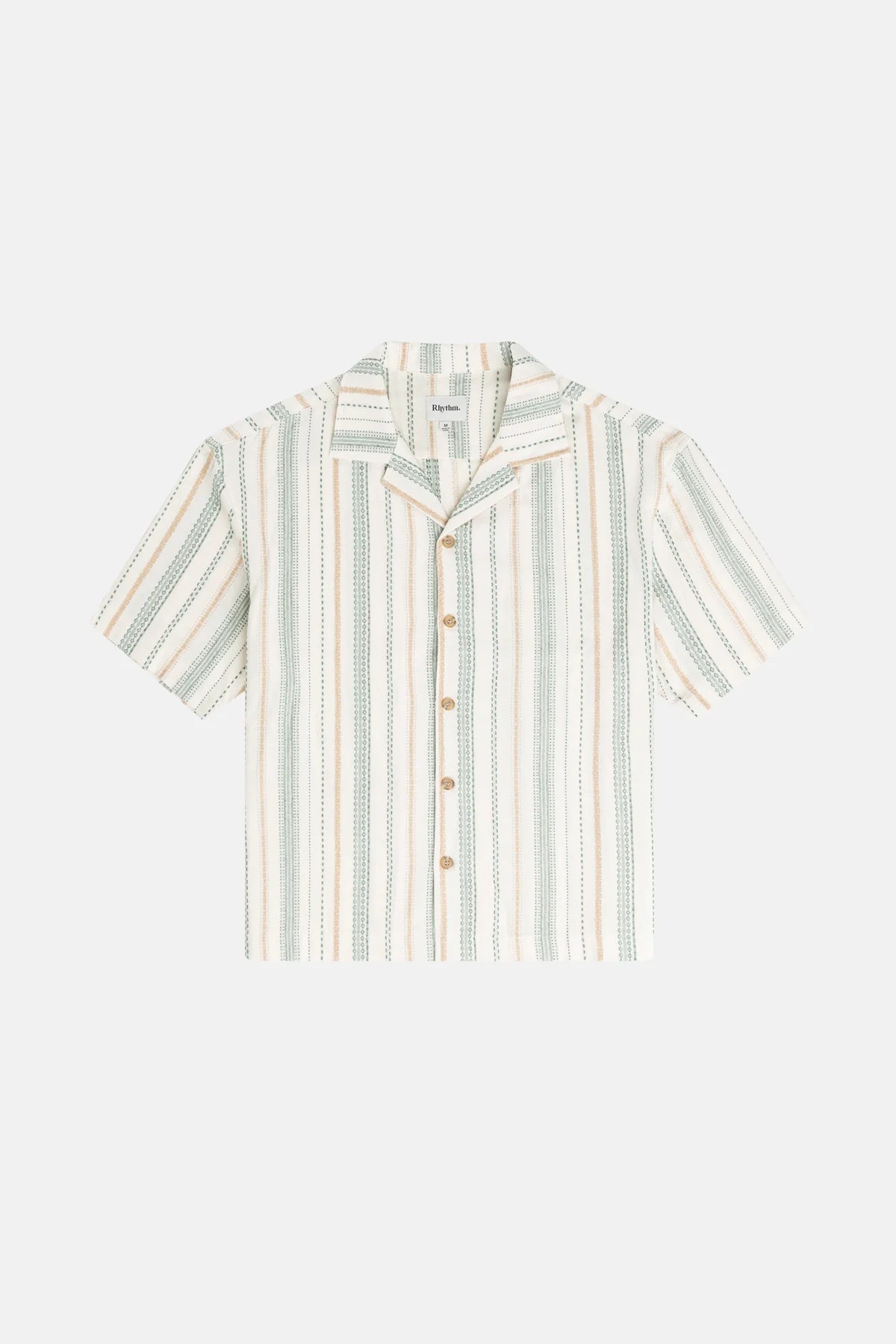 RHYTHM RELAXED STRIPE SHIRT OLIVE