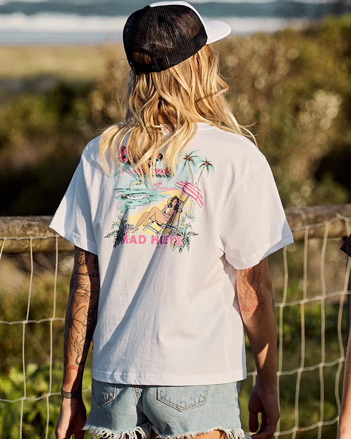 HUEYS LIFES A BEACH WOMENS TEE