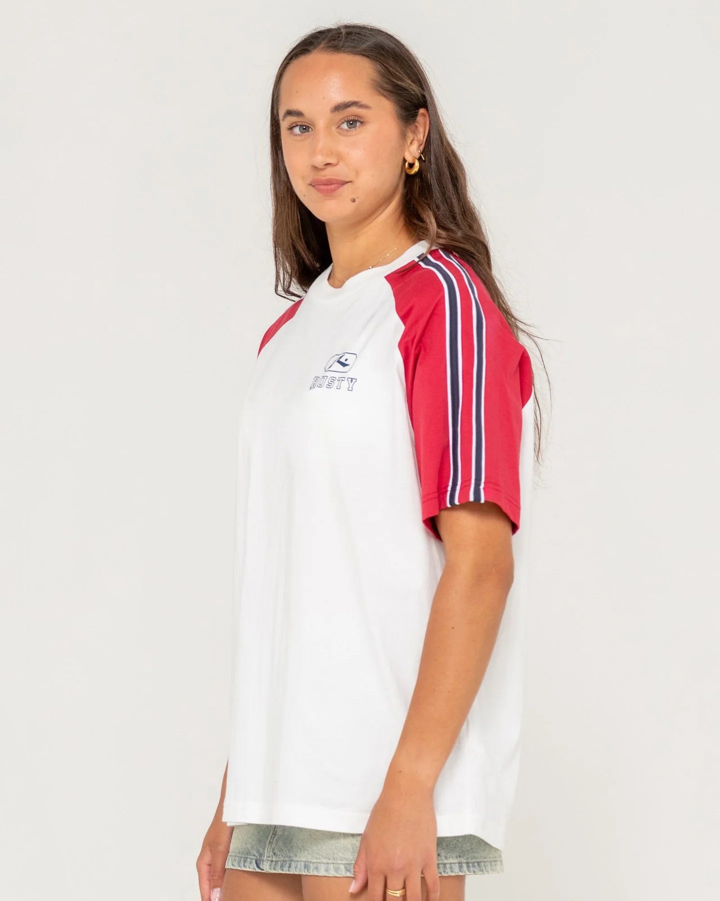 RUSTY MINDLESS COLLEGIATE OG OVERSIZE TEE
