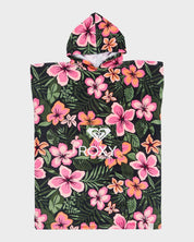 ROXY STAY MAGICAL PRINTED PONCHO ANTHRACITE FEARLESS FLORAL GIRLS
