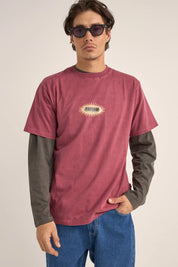 RHYTHM ELLIPSE SUN TEE MERLOT