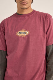 RHYTHM ELLIPSE SUN TEE MERLOT