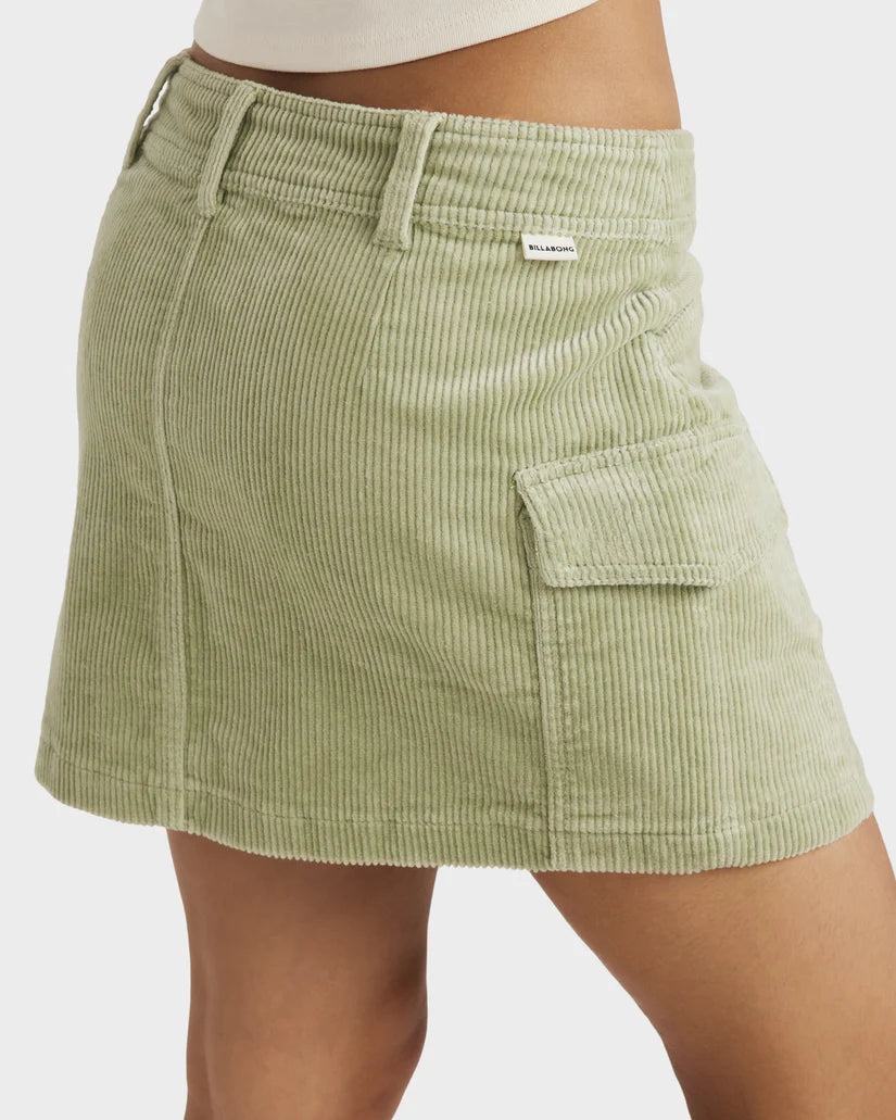 BILLABONG HILARY CARGO CORD SKIRT