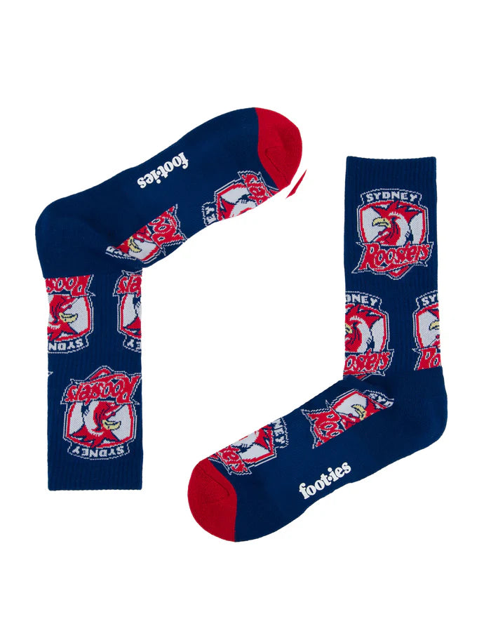 NRL SYDNEY ROOSTERS RETRO SNEAKER SOCK 2 PACK